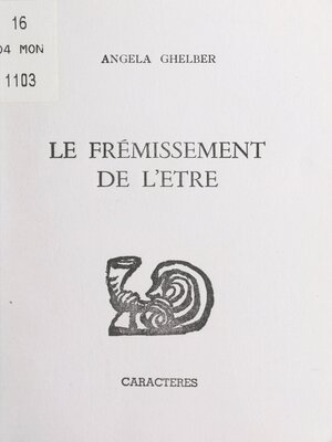 cover image of Le frémissement de l'être